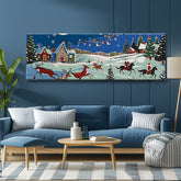 Painting by Numbers Panorama Happy Winter Village